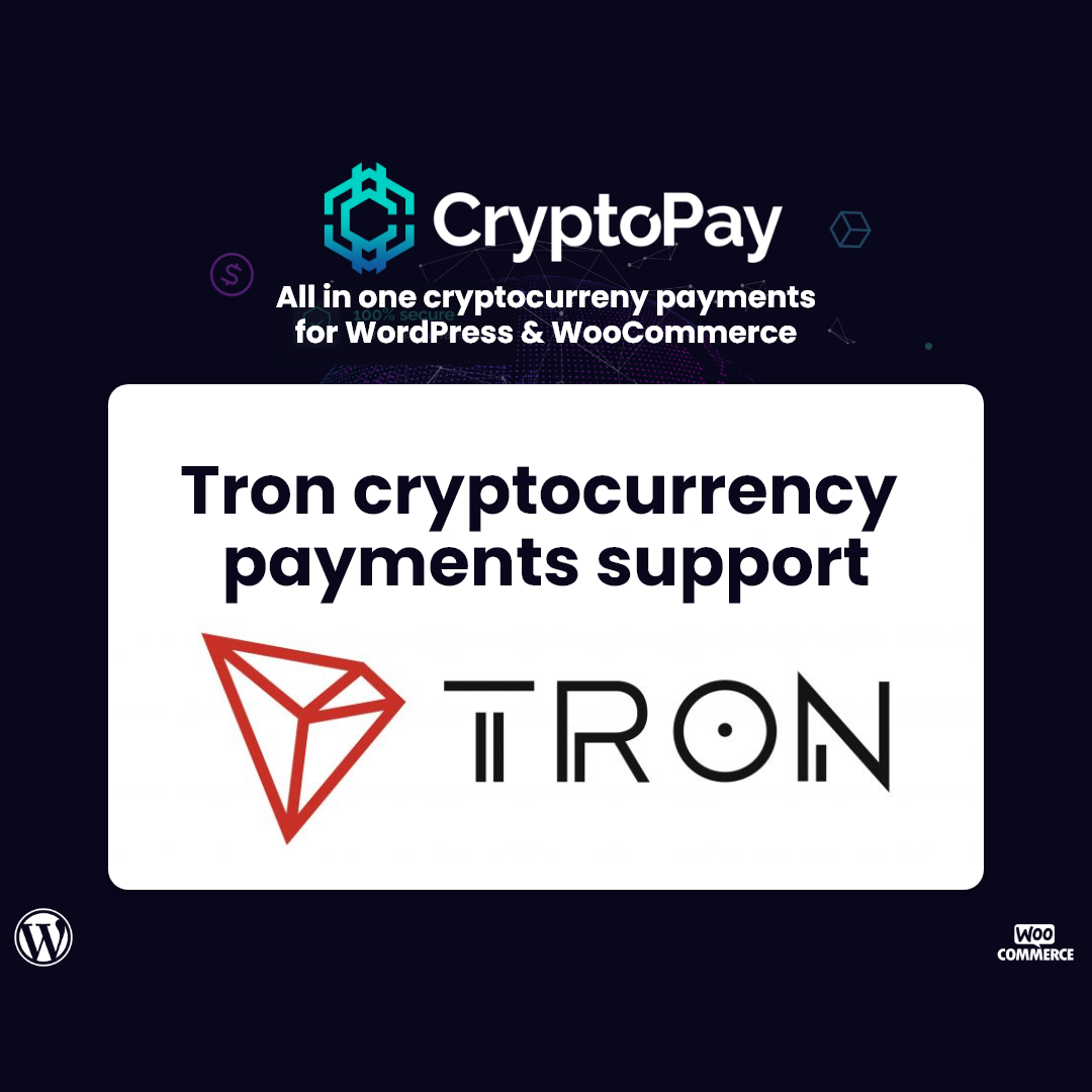 Tron cryptocurrency payments support for CryptoPay
