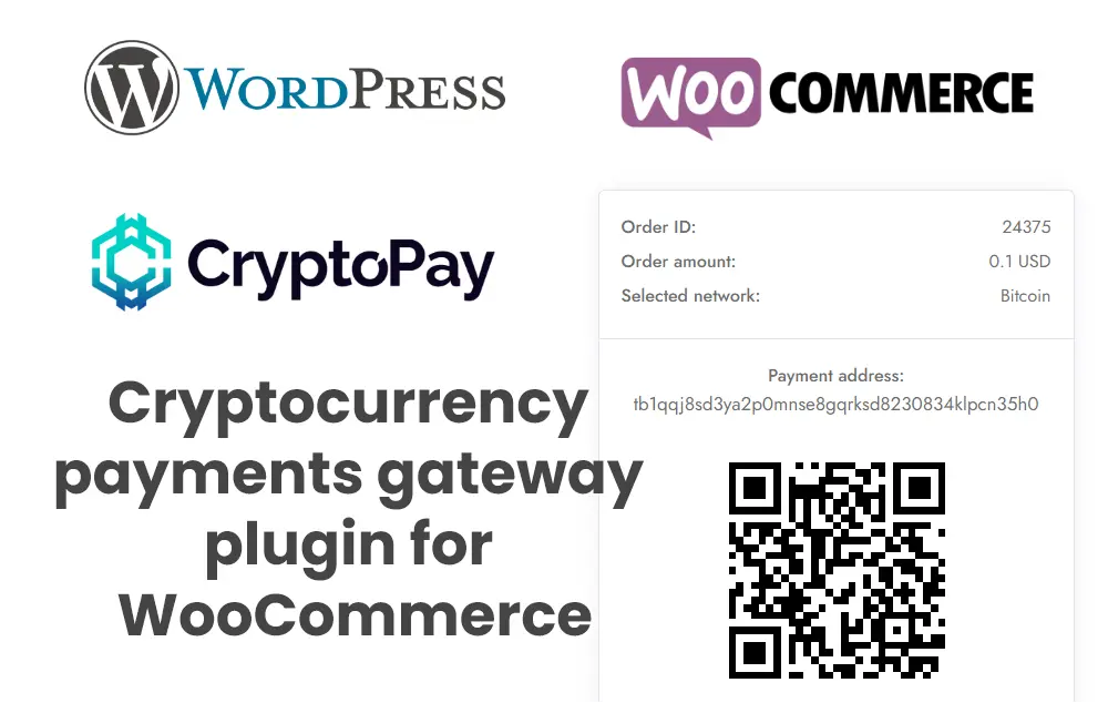 Cryptocurrency payments gateway plugin for WooCommerce